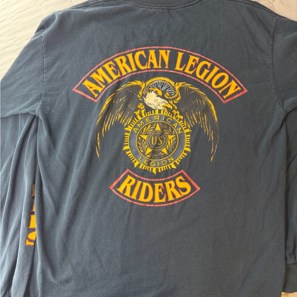American Legion Riders Graphic Tee - Black with Yellow & Red Print